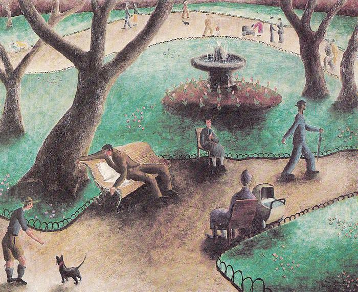unknow artist The Park, painting, oil painting image